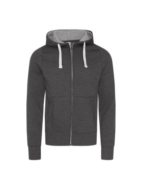 Unisex mikina (Just Hoods CHUNKY ZOODIE) > šedá (charcoal) > S