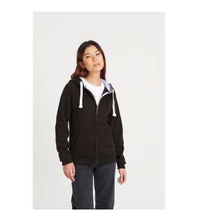 Unisex mikina (Just Hoods CHUNKY ZOODIE) > modrá (new french navy) > M