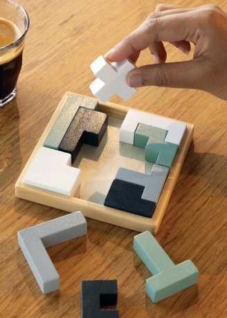 Dřevěné puzzle Cree > hnědá
