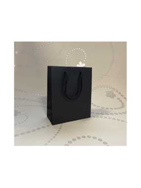 Papírová taška (LUXURY LINE) > černá > 23x9x35 cm