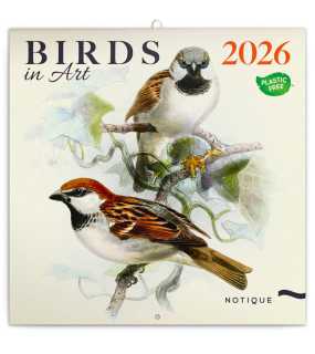Nástěnný kalendář (Ptáčci 2026) - 30 x 30 x 1 cm