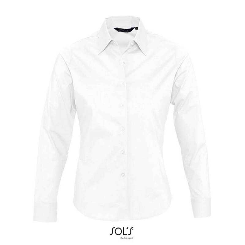 Dámská košile(SOLS EDEN LADIES LONG SLEEVED STRETCH SHIRT)>bílá>S