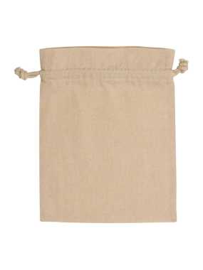 Sáček z recyklované bavlny se stahovací šňůrkou > béžová