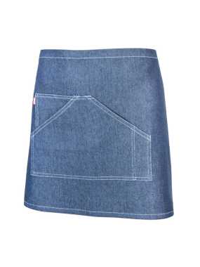 Zástěra (VELILLA SHORT DENIM APRON) > modrá (dark denim)