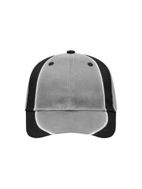 6 panelová kšiltovka (MB Club Cap)>šedá (light) / černá / bílá