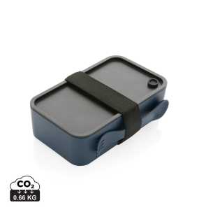 Krabička na jídlo s příborem z GRS recyklovaného PP > modrá (navy)