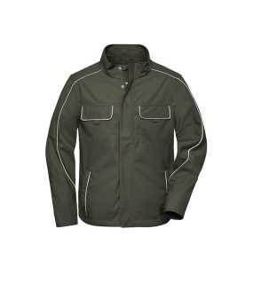 Pánská bunda (JN Workwear Softshell Light Jacket SOLID)>zelená (olive)>L
