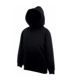 Dětská mikina (FRUIT OF THE LOOM Kids Hooded Sweat)>černá>9/11
