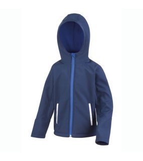 Dětská bunda (RESULT Core Youth Hooded Soft Shell)>modrá (navy) / modrá (royal)>XL