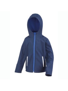 Dětská bunda (RESULT Core Youth Hooded Soft Shell)>modrá (navy) / modrá (royal)>XL