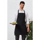 Unisex zástěra(PREMIER ESSENTIAL BIB APRON)>černá
