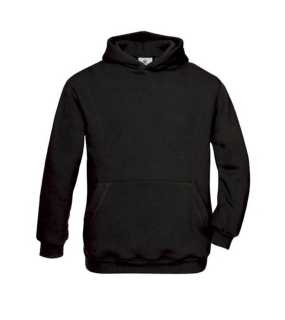 Dětská mikina (B&C HOODED/KIDS)>černá>12/14
