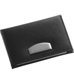 Kožené pouzdro na vizitky > černá