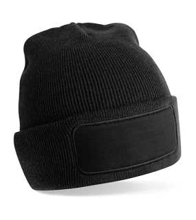 Unisex čepice (Beechfield Recycled Original Patch Beanie) > černá
