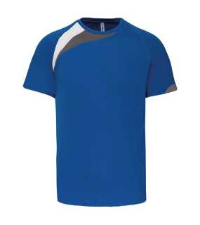 Pánské triko (PROACT SHORT SLEEVE SPORTS T-SHIRT)>modrá (royal) / bílá / šedá (storm)>XL