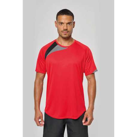 Pánské triko (PROACT SHORT SLEEVE SPORTS T-SHIRT)>černá / bílá / šedá storm>S