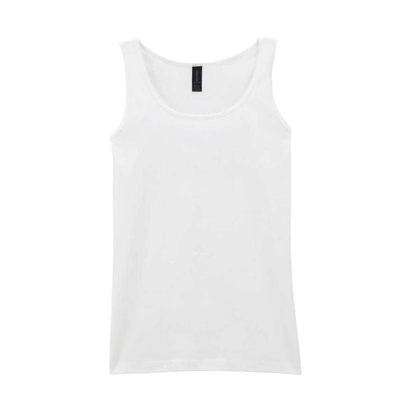 Dámské tílko (Gildan SOFTSTYLE LADIES TANK TOP)>bílá>2XL