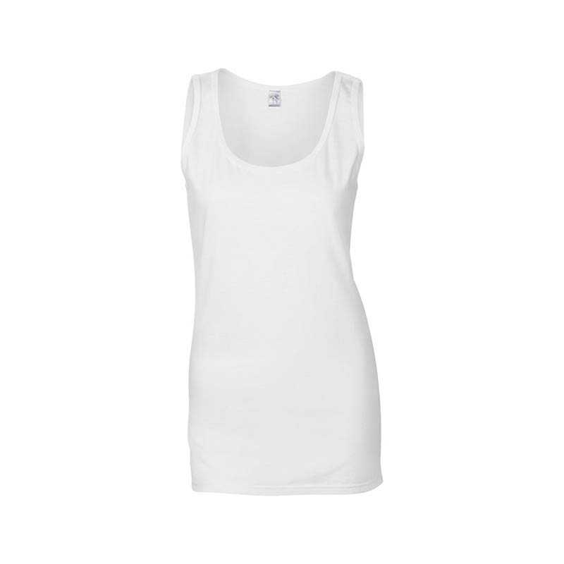 Dámské tílko (Gildan SOFTSTYLE LADIES TANK TOP)>bílá>2XL