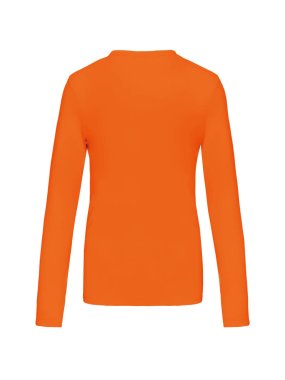 Dámské triko (Kariban Ladies Long Sleeve Round Neck T-Shirt)>oranžová>L