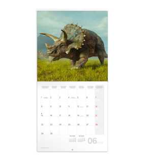 Nástěnný kalendář (Dinosauři 2026) - 30 x 30 x 1 cm