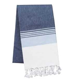 Ručník (Kariban STRIPED FOUTA) > modrá (striped denim) / modrá (sky)