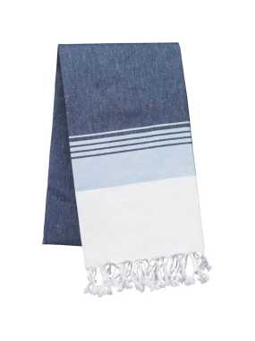 Ručník (Kariban STRIPED FOUTA) > modrá (striped denim) / modrá (sky)
