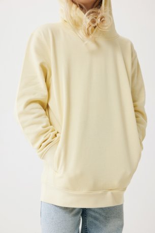 Dětská mikina s bočními kapsami Iqoniq Yengo z rec. bavlny > žlutá (cream) > 11-12