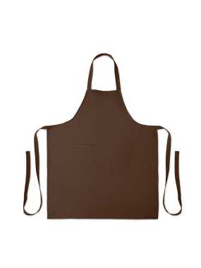 Zástěra z bio bavlny 240 gr/m2 > hnědá (chocolate)