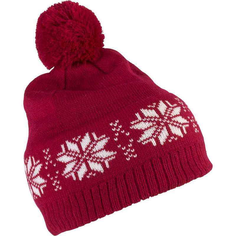 Zimní čepice (K-UP FAIR ISLE KNIT BEANIE X-MAS)> červená (cherry)