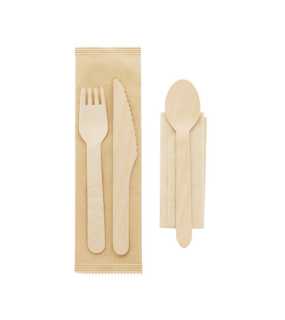 Sada dřevěných příborů > přírodní