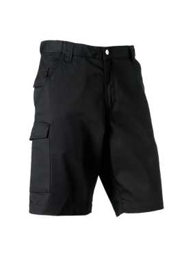 Pánské pracovní krátké kalhoty (PolyCotton Twill Shorts RUSSELL)>černá>40L