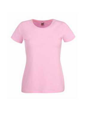 Dámské tričko (FRUIT OF THE LOOM Lady-Fit Crew Neck T)>růžová (light)>2XL