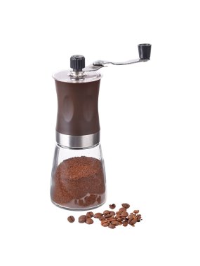 Mlynček na kávu > hnedá / strieborná / transparentná
