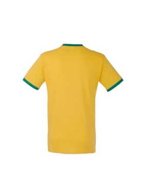 Pánské triko(FRUIT OF THE LOOM Ringer T)>žlutá (slunečnice) / zelená (Kely)>3XL