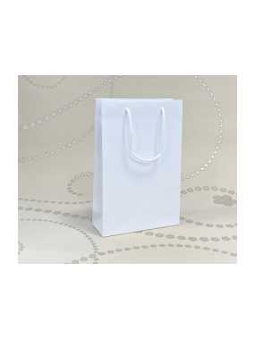 Papírová taška (FLEXIBLE LINE) > bílá > 16x8x25 cm
