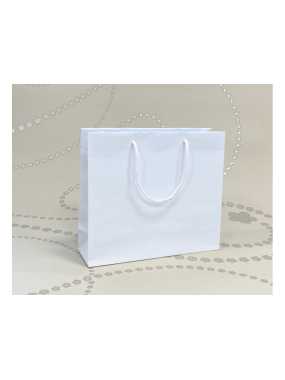 Papírová taška (FLEXIBLE LINE) > bílá > 32x10x28 cm