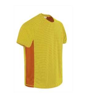 Pánské tričko (MARATONEC) > žlutá (fluo) / oranžová (fluo) > S