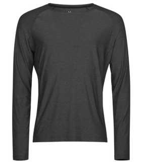 Unisex triko (Tee Jays Long Sleeve CoolDry Tee) > černá (melange) > XS