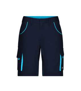 Pánské pracovní krátké kalhoty(DAIBER Workwear Bermudas-Level 2)>modrá (navy)/tyrkysová>50