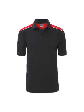 Pánská pracovní polokošile(JN Mens Workwear Polo-Level 2)>šedá (carbon) / červená>L