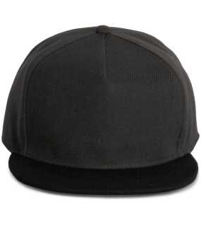 5 panelová kšiltovka (K-UP SNAPBACK CAP - 5 PANELS) > šedá (dark) / černá