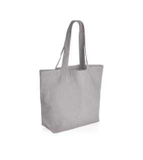 Nebarvená taška s kapsou Impact z 240g recykl. canvas AWARE > šedá