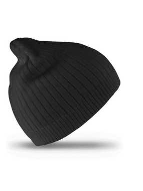 Zimní čepice (RESULT DOUBLE KNIT COTTON BEANIE HAT)>černá