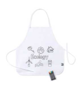 RPET zástěra na vybarvování > bílá