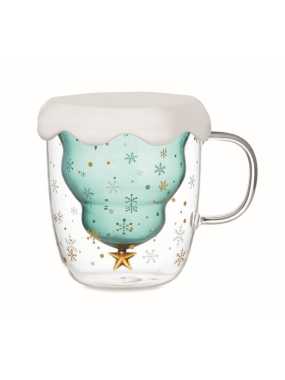 Dvoustěnný skleněný hrnek > zelená