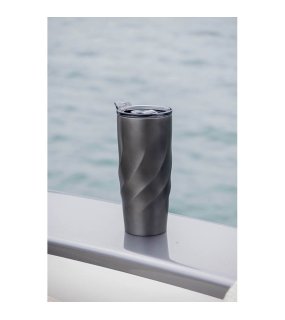 Termopohár z recyklovaného nerezu 500 ml > šedá (gun metal)