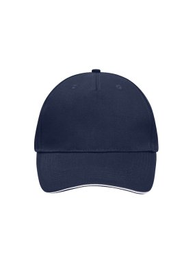 5 panelová kšiltovka (MB 5 Panel Sandwich Cap)>modrá (navy) / bílá