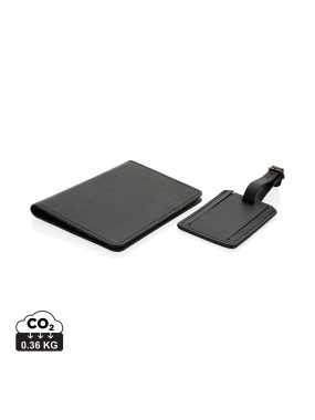 Cestovná darčeková sada Swiss Peak z GRS recykl. PU > čierna