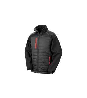 Pánská bunda (RESULT COMPASS PADDED SOFTSHELL JACKET)>černá / červená>L
