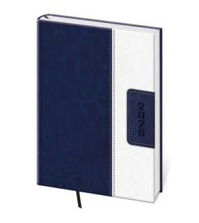 Diář (Classic 2026) - 14,5 x 20,5 cm > modrá/bílá > denní A5